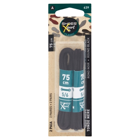 Shoes'Xpert Classic Tonde Nere 75cm 5/6 2 Paia